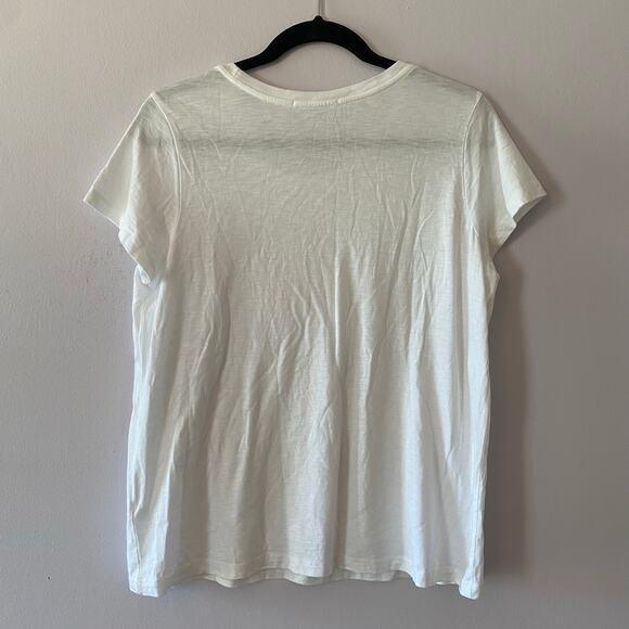 Marine Layer Women's size Small White Crewneck Lightweight Shirt T-Shirt Tee - Picture 5 of 8